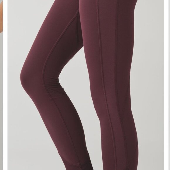 Lululemon‎ Drop It Like It's Hot Tight Bordeaux Drama size 4 - Picture 2 of 9